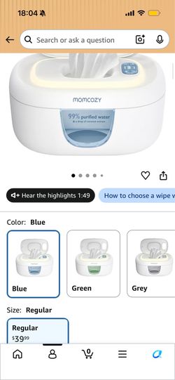 Momcozy wipe warmer
