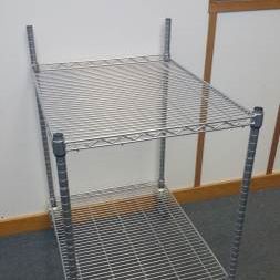 Commercial Industrial Heavy Duty Metal, Locking Wire Shelving/Cart