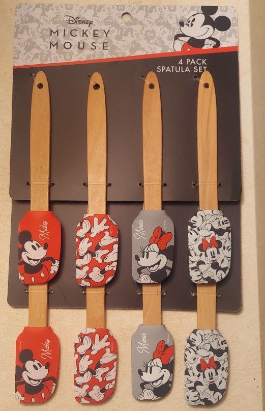 Mickey Mouse 4 Pack Silicone Spatulas