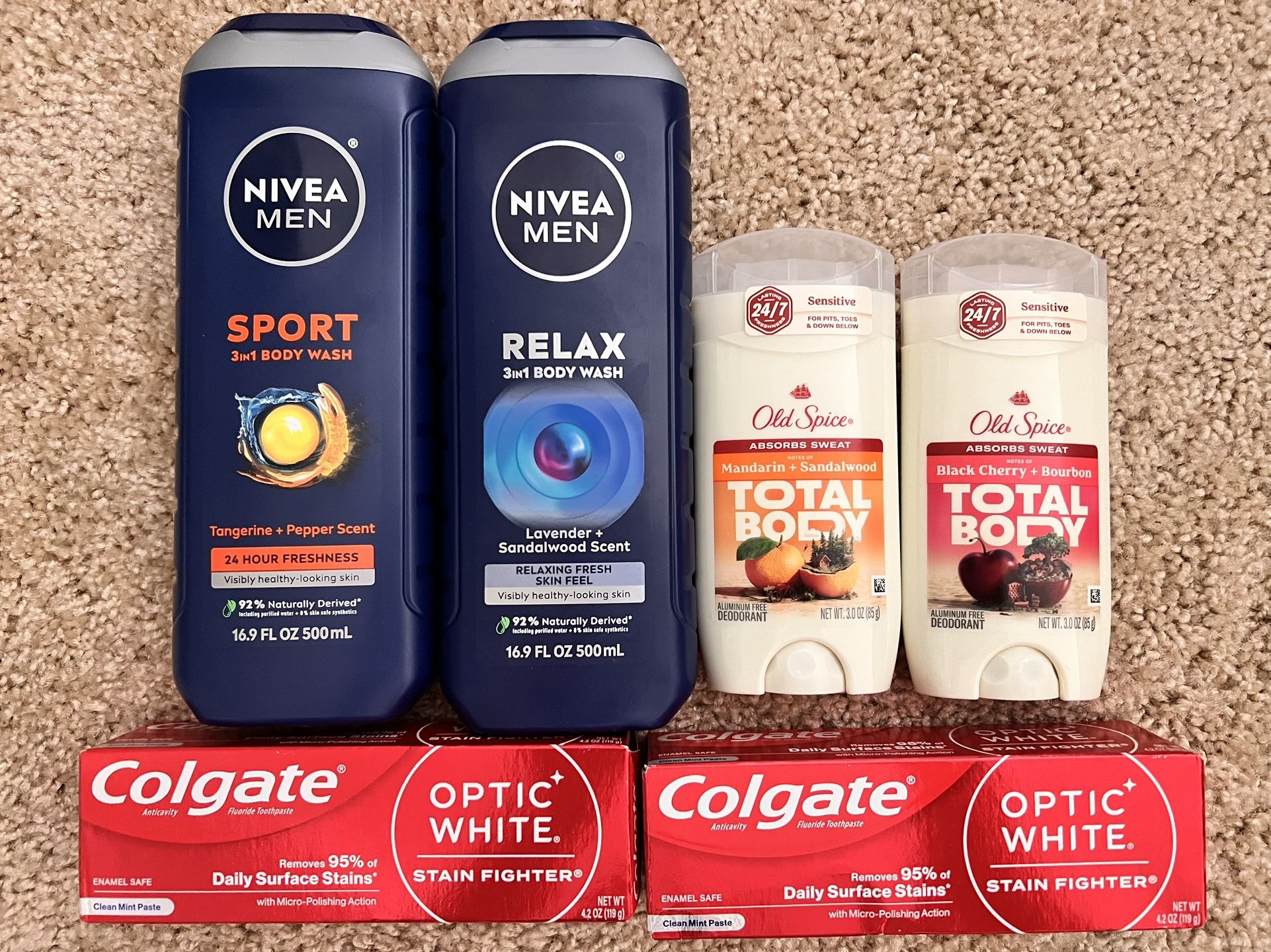 $20 — NIVEA MENS BUNDLE - Body Wash -  deodorant -  toothpaste