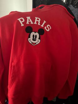 Disney Paris Mickey Mouse Red Hoodie