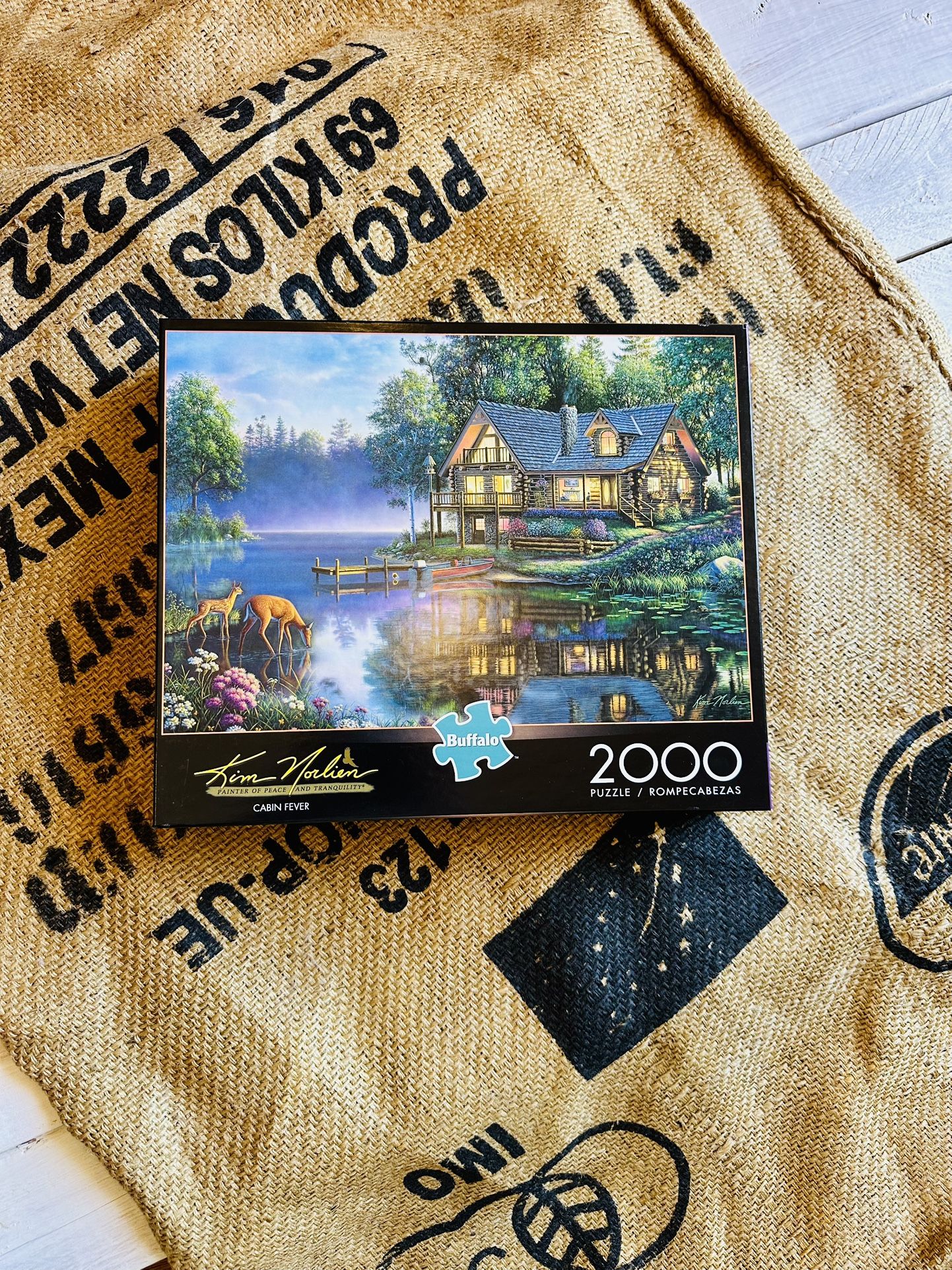 Buffalo 2000 Piece Jigsaw Puzzle Kim Norlien Art CABING FEVER 38.5"x26.5" - NEW