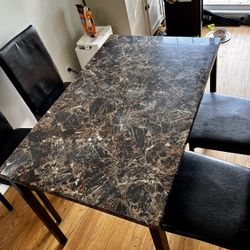 Dining Table Set For 4 along With Chair Covers