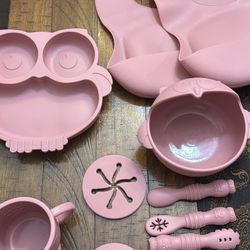 feeding set pink 12 pieces 