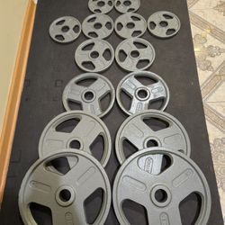 255lb Weider Olympic Grip Plate Weight Plate Set--