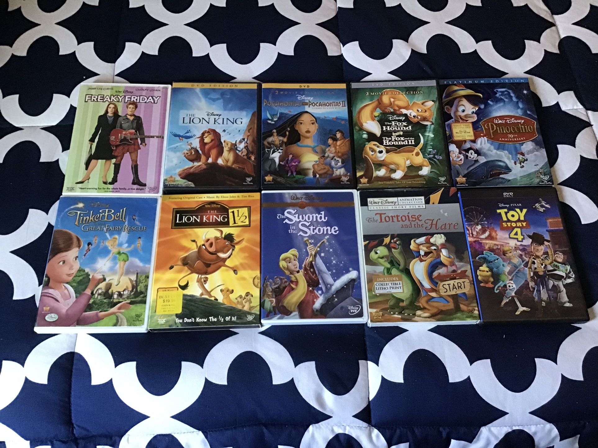 $2 Disney DVDs Pinocchio Freaky Friday