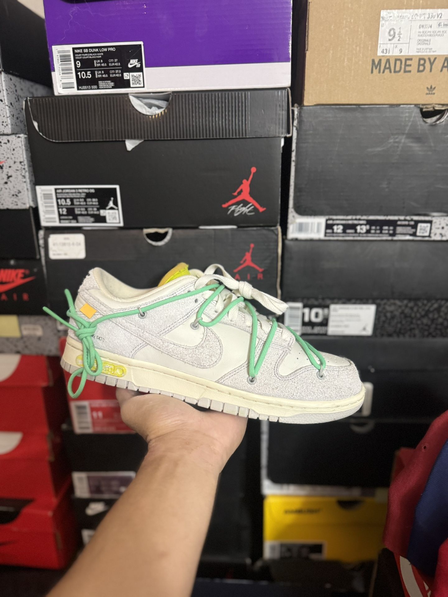 Nike Dunk Low Off White Lot 14 size 9.5 VNDS
