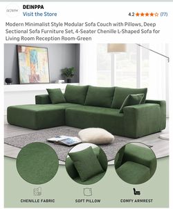 Green couch like new
