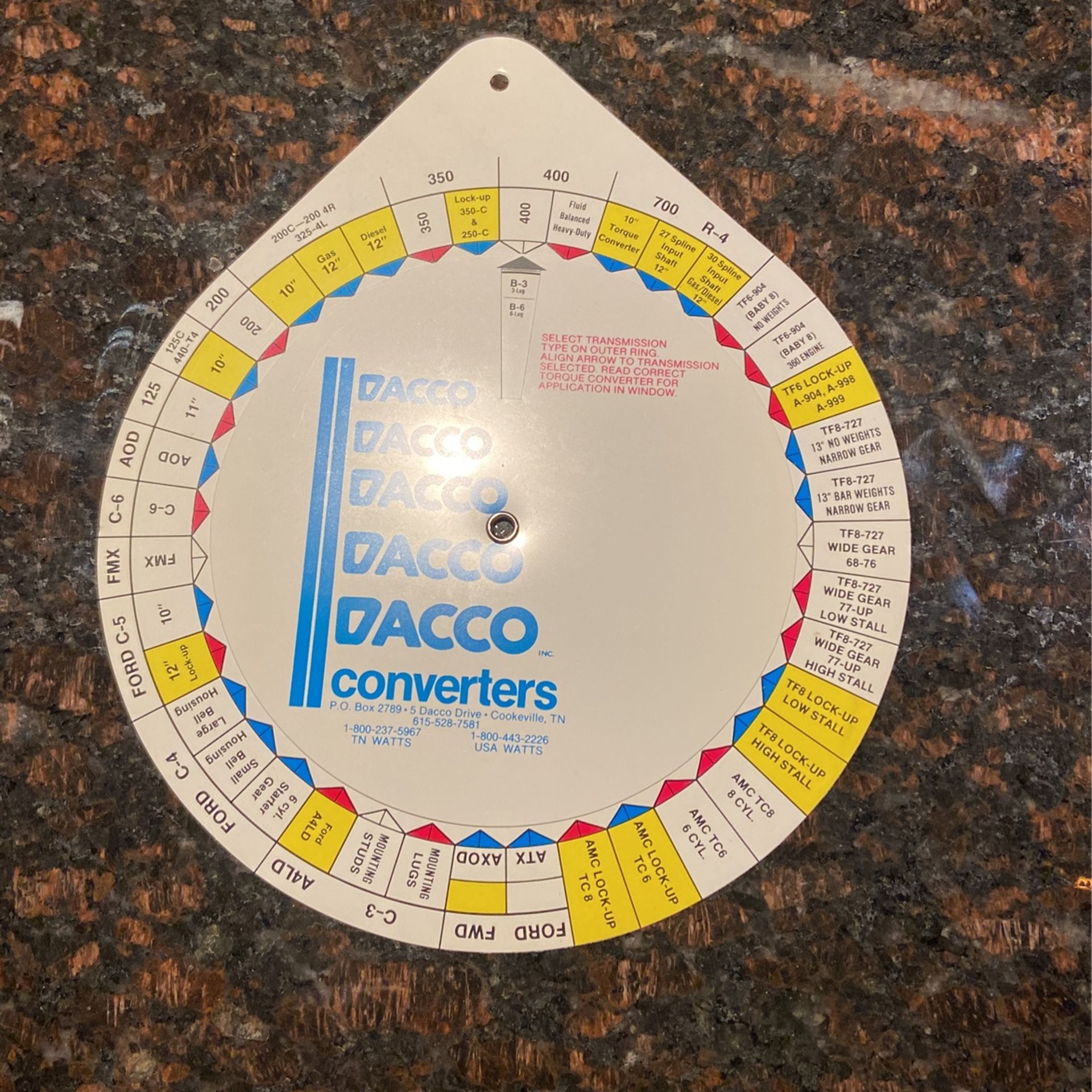DACCO TORQUE CONVETER SELECTOR