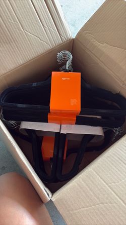 Brand new black velvet hangers from Amazon