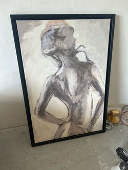 Abstract Figure Wall Art Black Frame