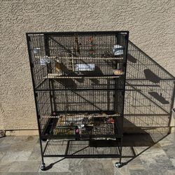 Large Bird Cage For Cockatiel, Conure, Parakeet, And More