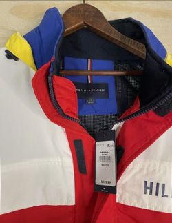 Vintage 1990s BRAND NEW W/TAGS Tommy Hilfiger jacket with hidden hood