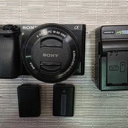 Sony A6000 Mirrorless Camera + Sony 16-50mm Lens + 2 Betteries + Neck Strap  + Low Shutter Count 