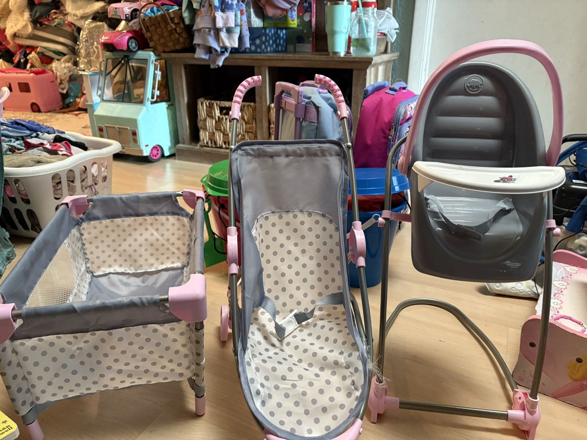 Baby Doll Stroller, Crib & High Chair Bundle From target