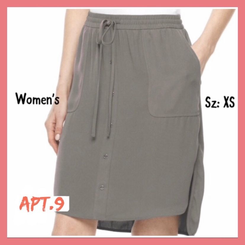 NWT Womens Apt.9 Gray Skirt Sz:XS