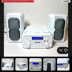 Magnavox MM435M 3-Piece CD Shelf Stereo System (FM Radio, Bluetooth , Speakers)