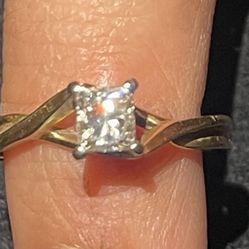 3/8 Princess Cut 14k Engagement Ring. 