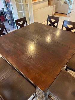 Dark Wood  Dining Table with Chairs