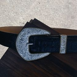 Ferrini Crumrine Leather Belt Sz 34