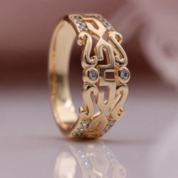 585 Rose Gold Round Ring 9