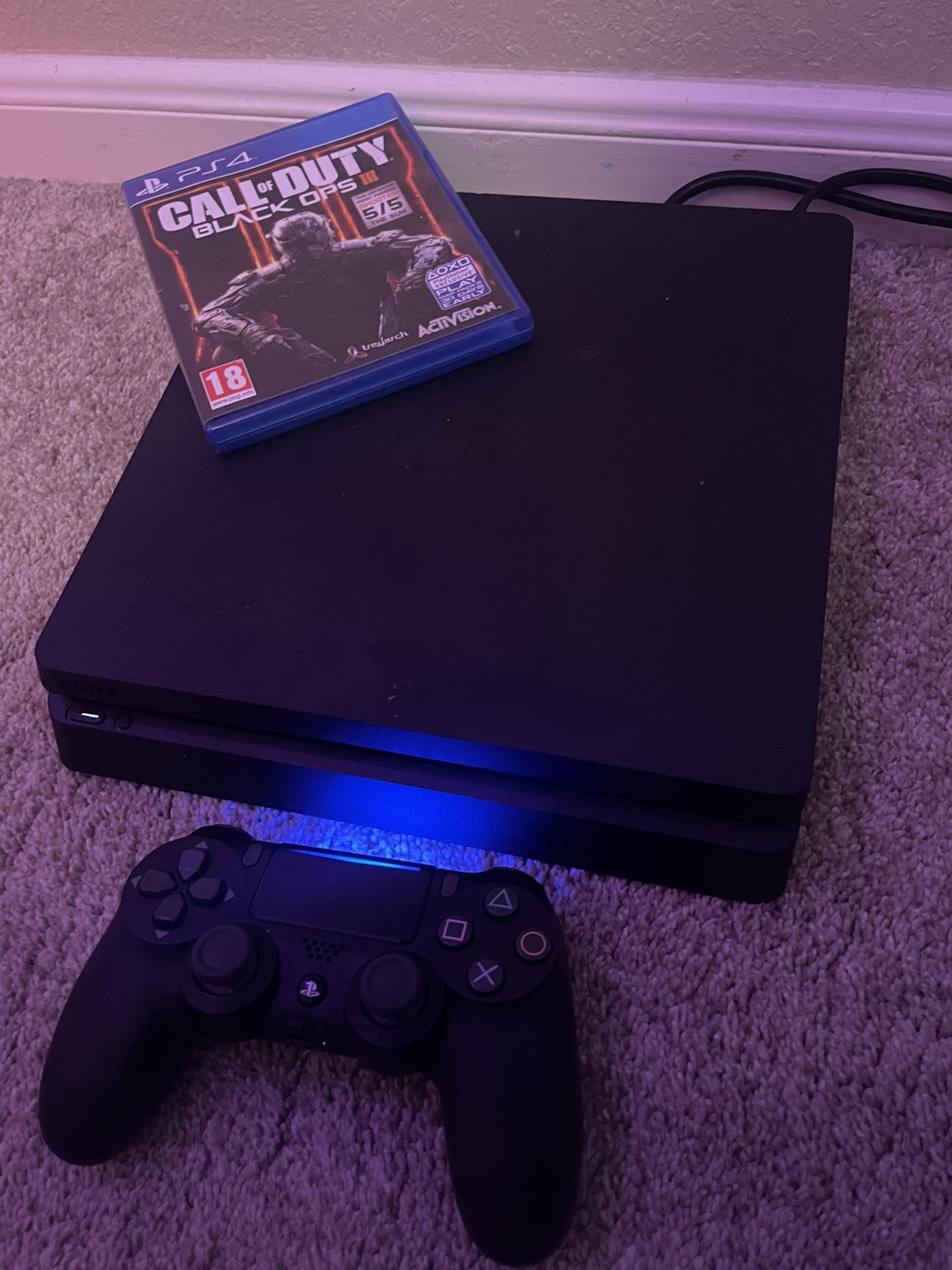 PS4 Slim With Controller And 3 Games