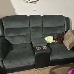 Two-seater Reclining Chair With Places For Cups