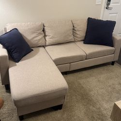 Small Couch with Reversible Chaise 