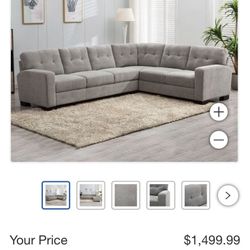 Annandale Fabric Sectional 450$ OBO  Need Gone ASAP