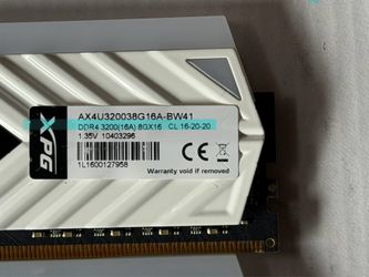 16GB DDR4 (8gb x 2 Dimms) 3500mhz XPG RGB CL-16