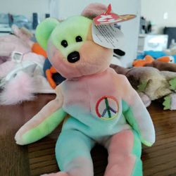 Peace Bear Beanie Baby