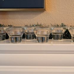 Glass Taper or Tealight Candle Holders