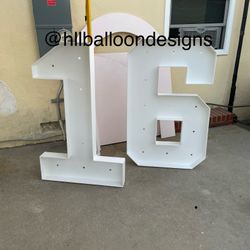 Marquee Numbers with Lights