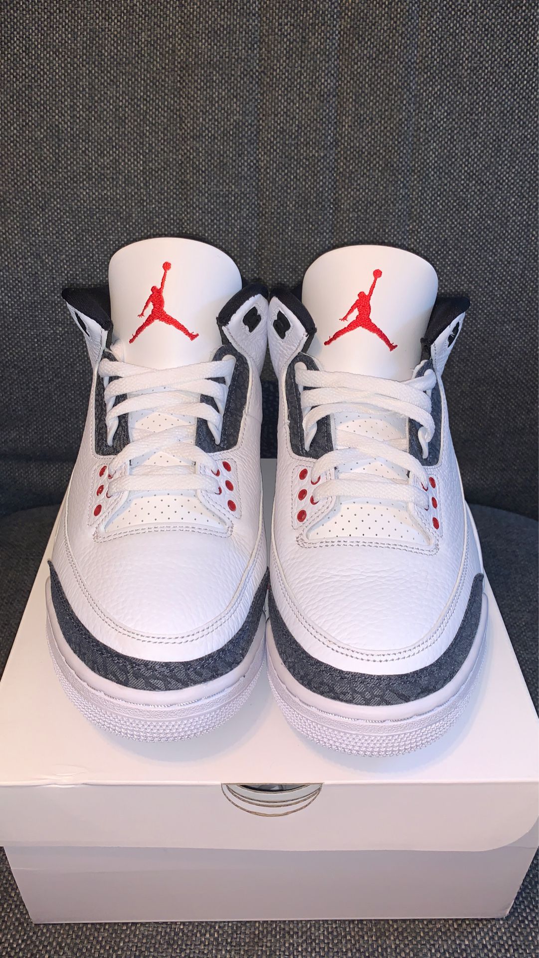 Air Jordan 3 Fire Red Denim Mens size 10