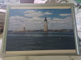 Framed Lighthouse Coastal Photo Print