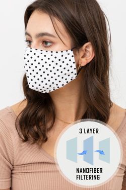 Polka dot Printed Reusable Washable Face Maks