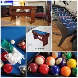 Game Tables for the holidays Pool table and Foosball Table