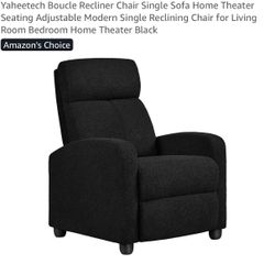 Recliner Chair Black  X2