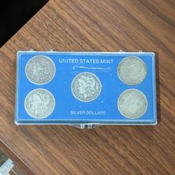 Morgan Silver Dollar Set - 1884, 1886 O, 1921 S, 1889 O, 1890S