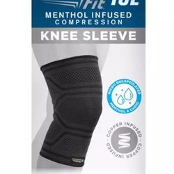 Copper Fit Ice Knee Sleeve Infused with Cooling Action and Menthol - L/XL