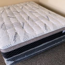 Queen Bamboo Plush Comfort Europillow Top 12inch Mattress!!