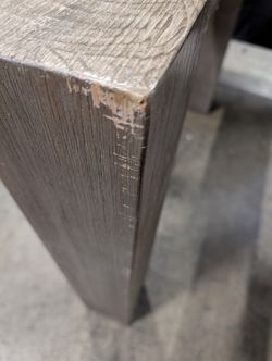 Modern Grey Wood and Glass Top Rectangular Table