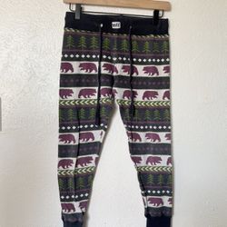 Lazy One PJ Leggins Women’s Navy, Purple And Green Bear Print Size XS