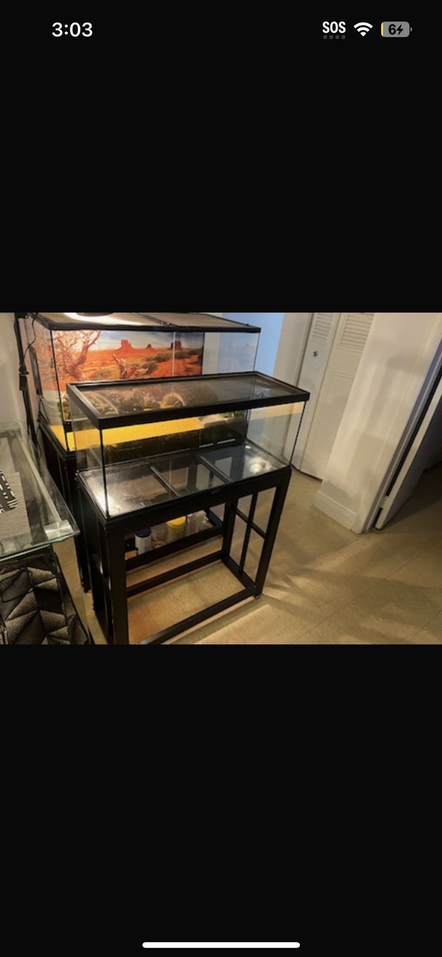 Terrarium Plus Stand For Sale