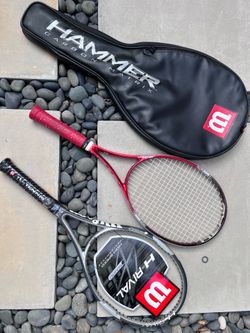 2 Wilson Tennis racquets, 1 case