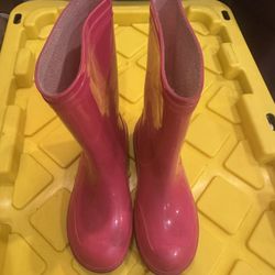 GUC Kids Pink Rain Boots Size 2 