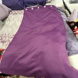 Divine Casa Set of Blackout Dark Purple Door Curtains