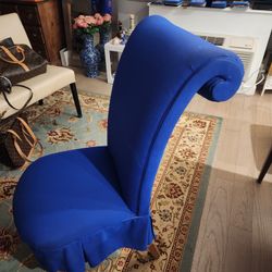 French Seat Fabric Reupholstered
