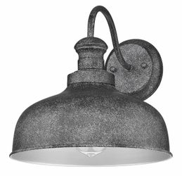 NEW Outdoor Farmhouse Barn Light Wall Sconce (Antique Silver)