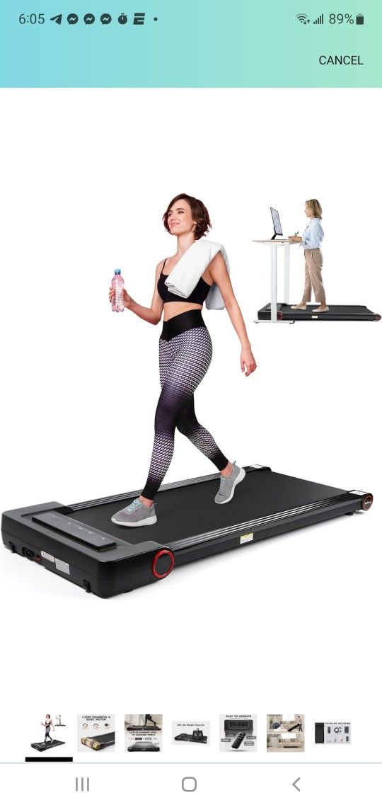 BRAND NEW..Gallelife Under Desk Treadmill - Quiet Walking Pad - Compact Walking Treadmill 300+ LB